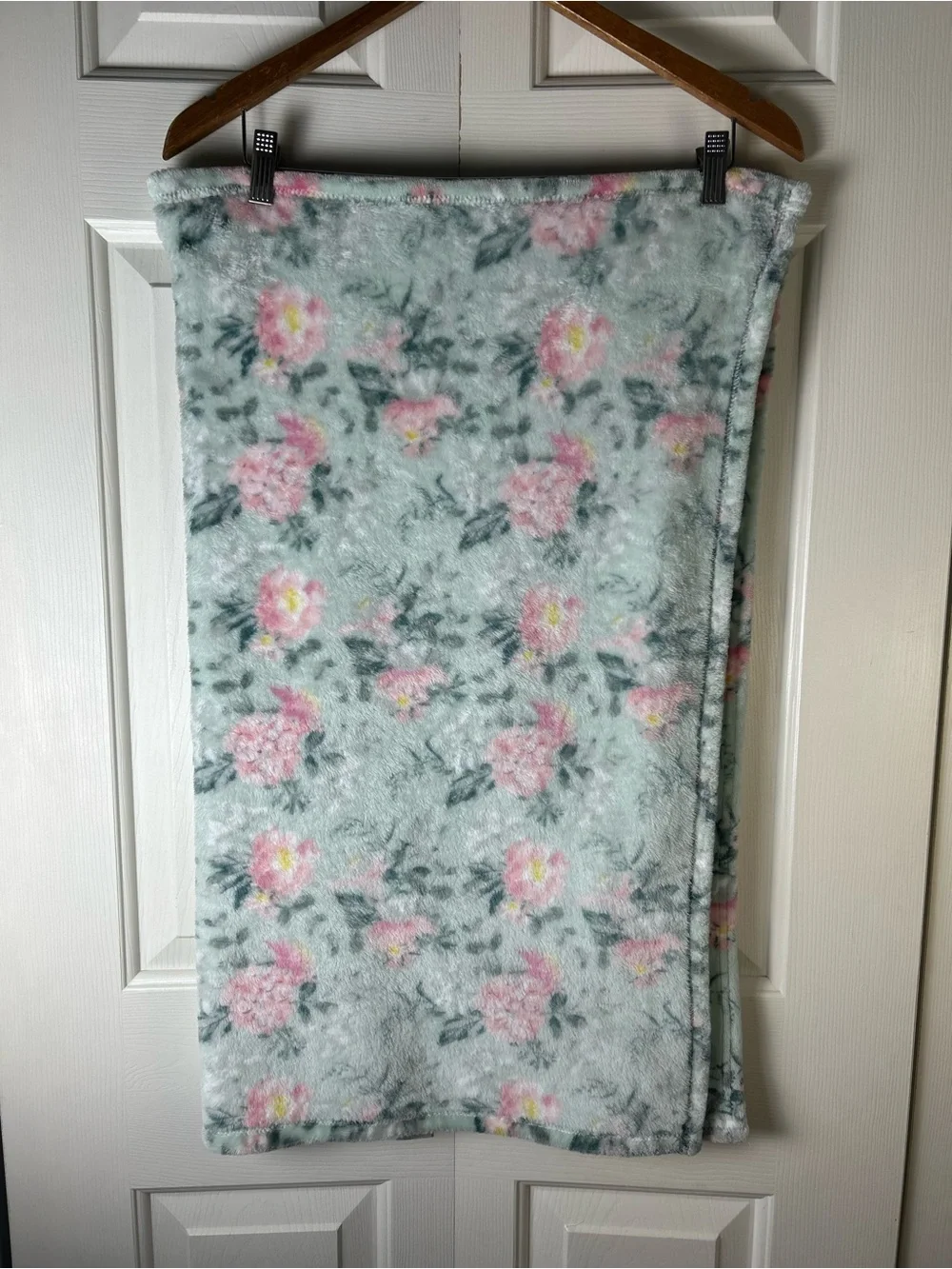 Baby Starters Pink Green Floral Blanket Flowers White Yellow Soft Plush Lovey